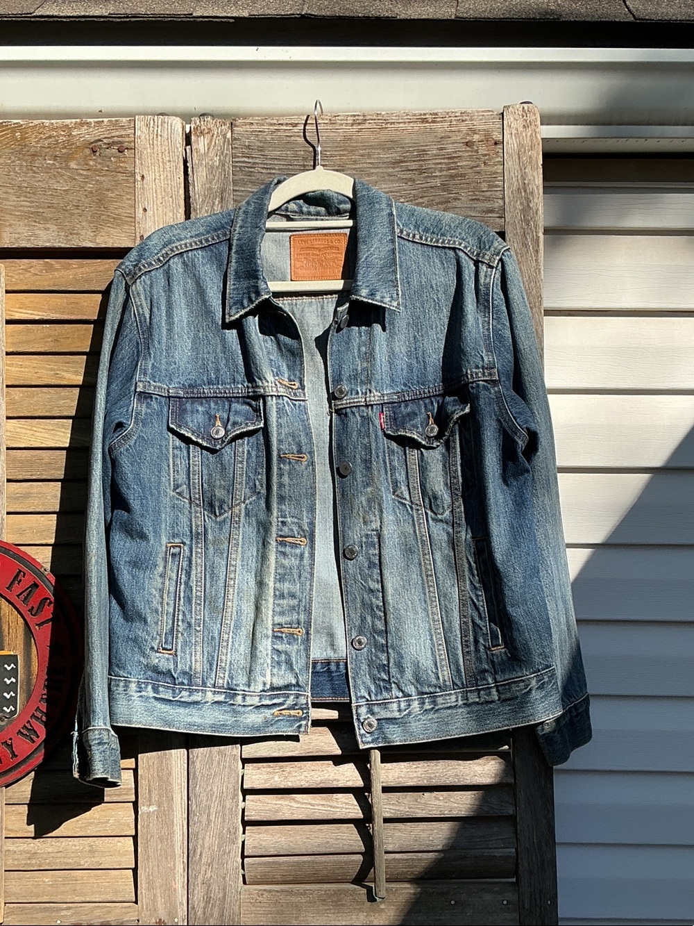 Levi's Vintage Wash Denim Jacket in Faded Blue